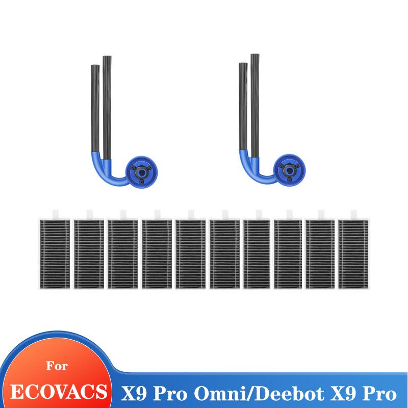 Совместимость для ( ECOVACS X9 PRO OMNI ) ECOVACS Deebot X9 Pro Запасные части Аксессуары Фильтр Основная Боковая щетка Валик Швабра Мешок для пыли