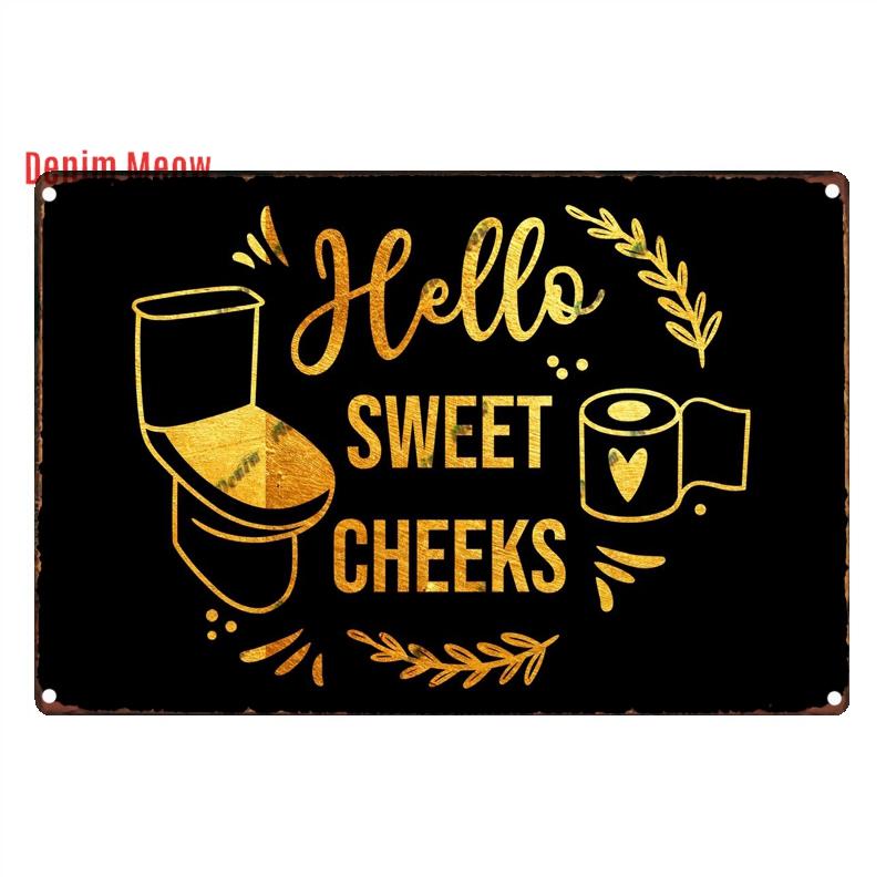 Смешная персонализированная туалетная комната, металлические жестяные таблички, винтажная табличка для туалета, настенное искусство в туалете, декор ванной комнаты, таблички для туалета, WY156