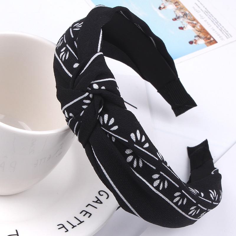 Women Fashion Elegant Cloth Knotting Fashion Leaves Wide Hairband Headband Hair Accessories