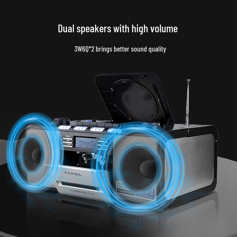 Panda CD-500 Ностальгический универсальный CD/Кассетный/DVD Плеер и Рекордер с Радио