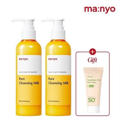 Manyo Factory Чистое очищающее молочко 200 мл x2 (+ Солнцезащитный крем против выцветания 15 мл)