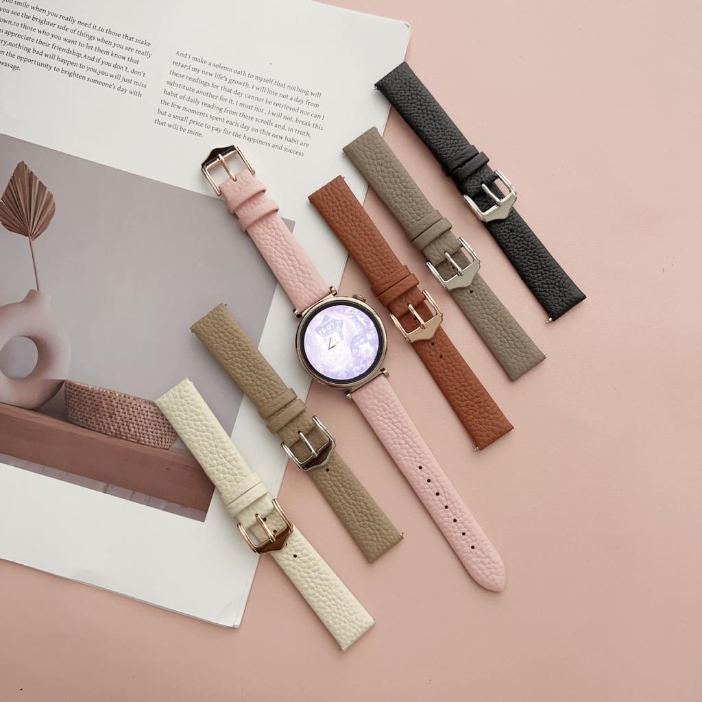 Suitable for Huawei GT5 smartwatch 41mm strap GT5PRO lychee pattern leather GT4 women's strap 18mm