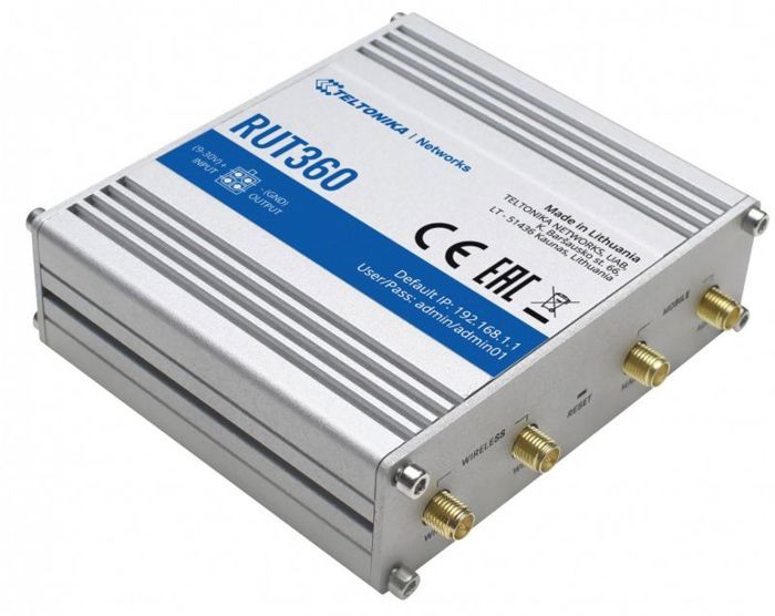 Routeur - Teltonika - RUT360 - LTE Cat6 - 3G/4G - Sécurité IPSEC VPN
