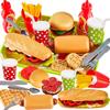 Buyger Children's Kitchen Toy Food Toy Kitchen Hamburger Set Educational Role-Play Gift for Boys / Girls