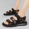 Мода 2025 Новые летние мужские дышащие сандалии Повседневные кожаные плоские дизайнерские туфли Уличная платформа Пляжные сандалии Римские модные кроссовки