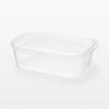 MUJI Контейнер для пищевых продуктов с крышкой MDC97A3S, Полупрозрачный, Прямоугольный, 850 мл, 2 шт. (Микроволновая печь включена)