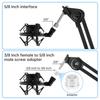 Anti Vibration Suspension Microphone Shock Mount Universal 46-50mm Diameter Condenser Mic Includes Screw Adapter Elastic Band Studio Recording