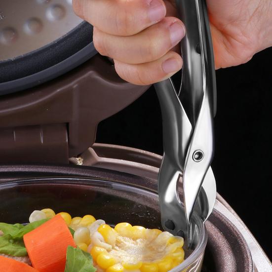 Pot Bowl Gripper with Non-slip Handle Heat-Resistant Anti-scalding Hot Bowl Holder Dish Pan Gripper Clip Kitchen Tool
