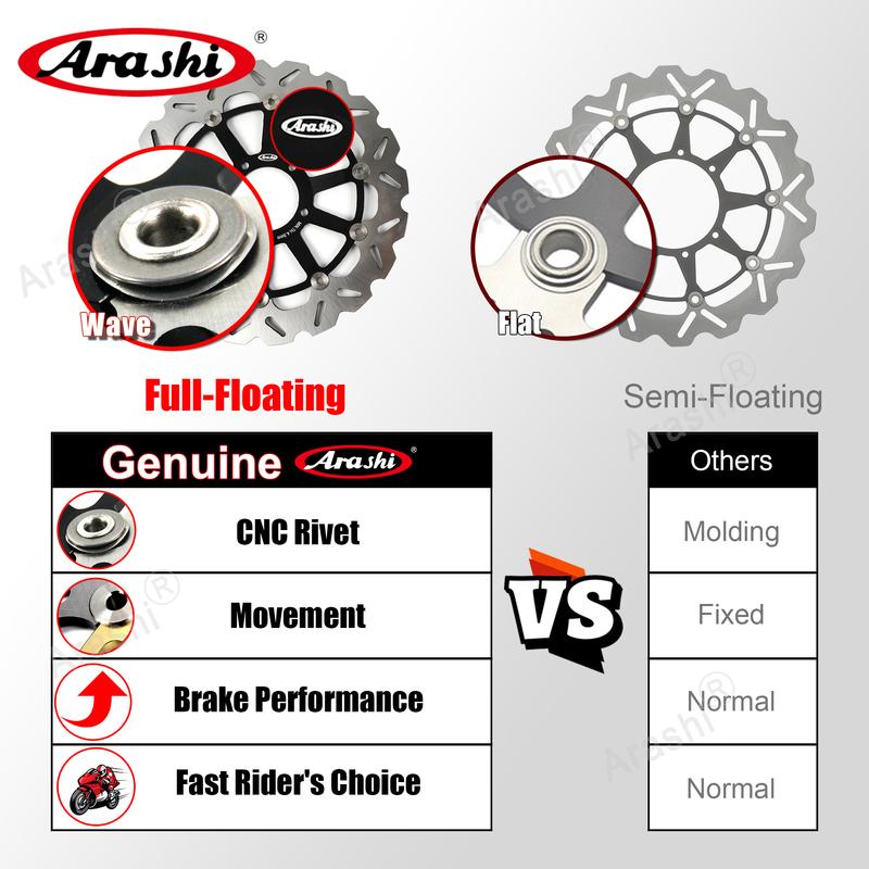 Arashi 1 пара CNC плавающих передних тормозных дисков для BMW R NINE T URBAN G/S 1200 2017 2018 2019 2020 2021 Мотоцикла