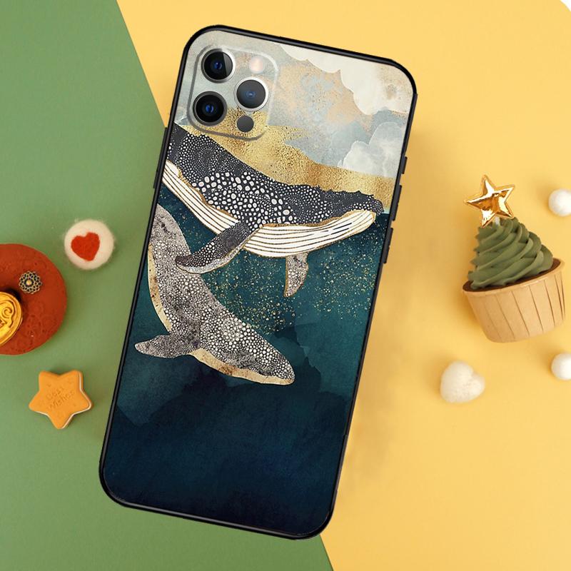 Мультяшный чехол-кит для iPhone 16 15 11 12 13 14 Pro Max XS Max X XR 7 8 Plus 12 13 Mini