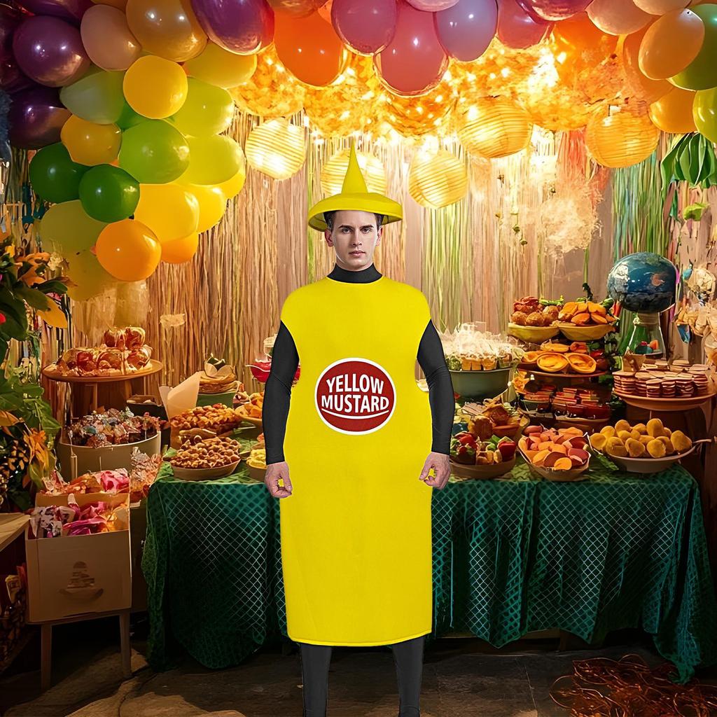 Костюм Кетчупа Косплей Кетчупа Костюм на Хэллоуин для Взрослых Унисекс Одежда для Ролевых Игр Переодевание Реквизит Новинка Одежда для Мужчин