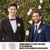 10pcs Pocket Corsage Holders Formal Events Snap Button for Groomsmen Gift for Groomsmen Transparent Prom Suits 12.4x8.4cm