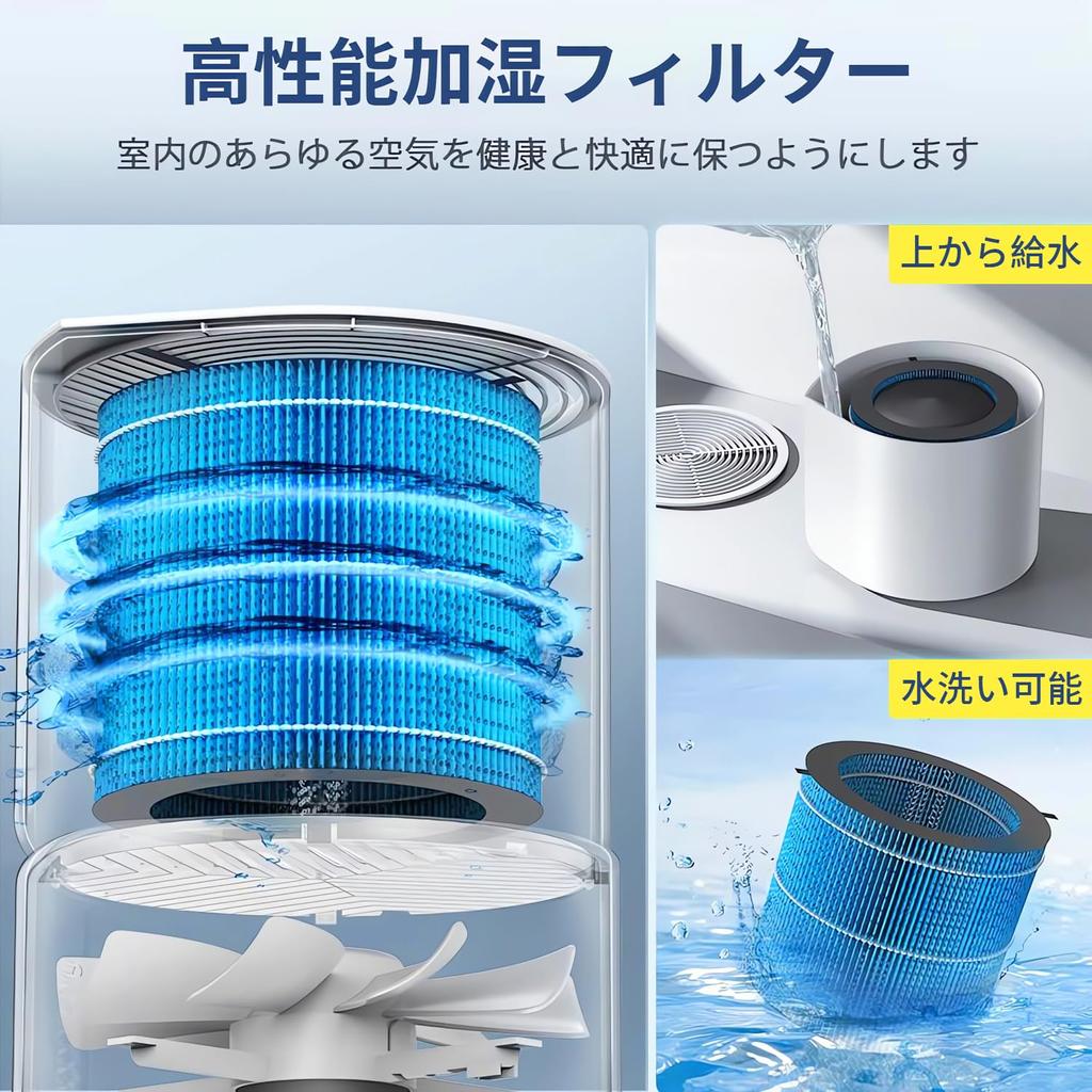 Filter Compatible with Humidifying Air Purifier High Performance Replacement Filter Humidifying Filter HEPA Filter Dust Removal Easy To Clean