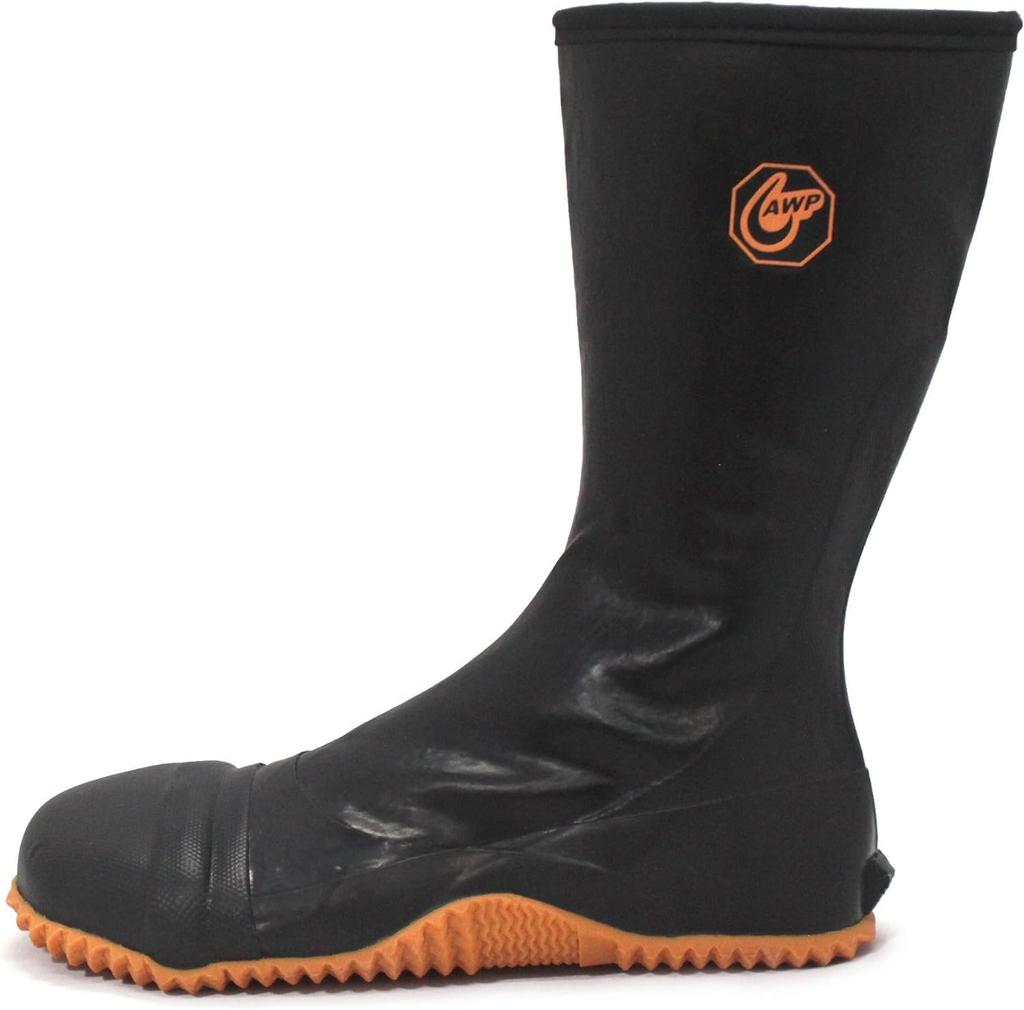 Водонепроницаемые резиновые таби Rikioh с защитой пальцев из железной резины, боковое усиление промежности, в комплекте молния, сердечник, Jikatabi, черный,