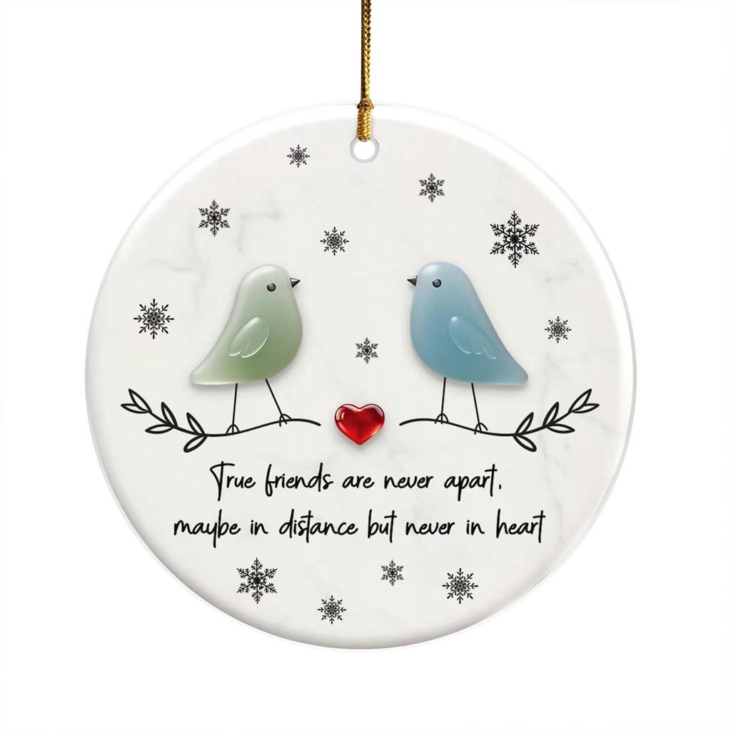 2d Acrylic Heart Shaped Sea Glass Friendship Decor,Friendship Heart Keepsake,Friendship Heart Ornament For Tree Hanging Ornaments,