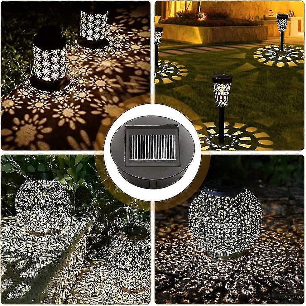 4 Pieces Replacement Solar Lights With Led Bulbs, Solar Top Lights Replacement, Led Solar Panel Lantern Cover