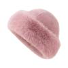 Winter Hat for Women Faux Fur Fluffy Bucket Hat for Women Luxury Plush Thicken Snow Fur Bucket Hat Soft Panama Cap