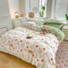 Chic Botanical Duvet Cover Garden Floral Bedding Set 4 Pieces Leaves Duvet Covers Set For Girls Women Farmhouse Comforter Cover