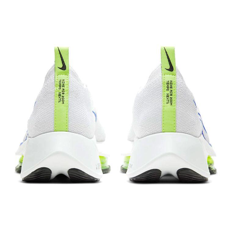 Nike Air Zoom Tempo NEXT% Flyknit White Racer Blue Мужские кроссовки Volt Black CI9923-103