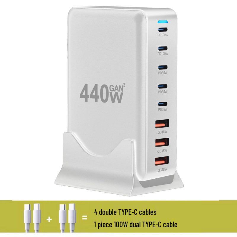 320 Вт многопортовое USB-зарядное устройство на нитриде галлия с быстрой зарядкой PD100 Вт