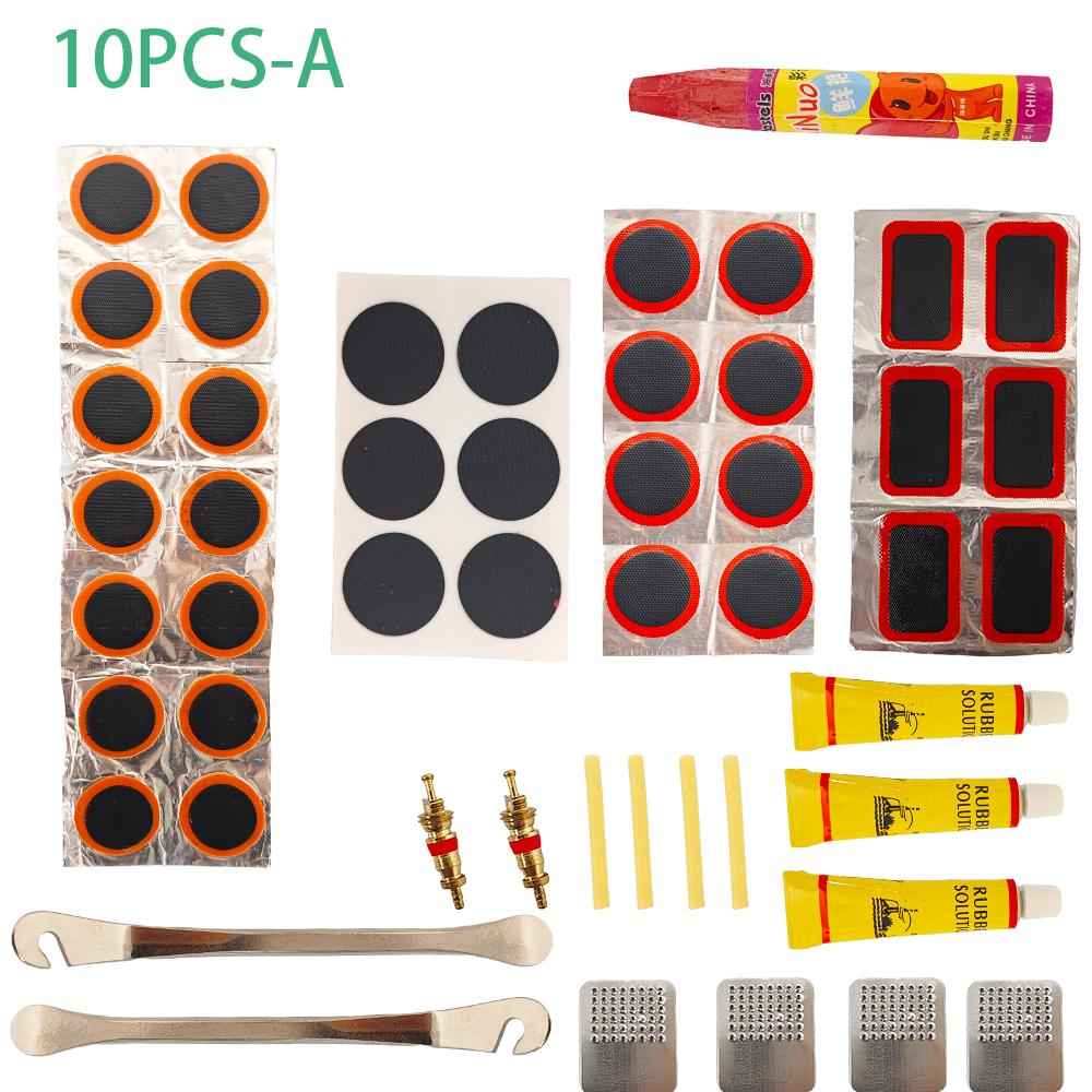 Mountain Bike Tire Repair Kit  Bicycle Puncture Repair Set with Glue, Patches, Tire Levers  Cycling Maintenance Tools