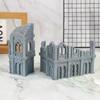 3D-печатный готический руины зданий Ландшафт Декорации Неокрашенный Мини-модель здания Набор Для DND Варгейминг Ландшафт Декорации Здание