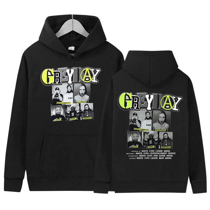 Худи с принтом тура Suicideboy Gray Day 2024