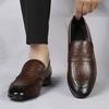 Spring High-end Men's Small Leather Shoes Versatile Casual One-pedal Leather Shoes Men's Soft Bottom Tide