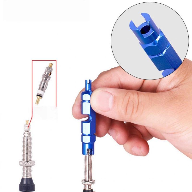 Multifunctional Bike Valve Core Remover 1Pcs 3-in-1 Wrench Spanner Tool Portable for Student Cyclists Daily Bike Maintenance