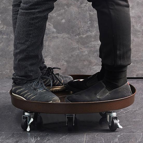 Металлическая тележка для растений с колесами, прочная, вращающаяся на 360 градусов, круглая колесная подставка для растений, основание для горшка с деревом и цветком