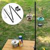 Light Holder Dual Hooks Table Mounted Adjustable Folding Portable Hanging Lamps Aluminum Alloy High Hardness Camping Lamp Pole Hanger for Outdoor