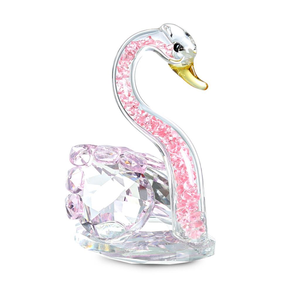 Творческие лебеди, поделки, украшение для рабочего стола, стеклянные фигурки лебедей, гостиная