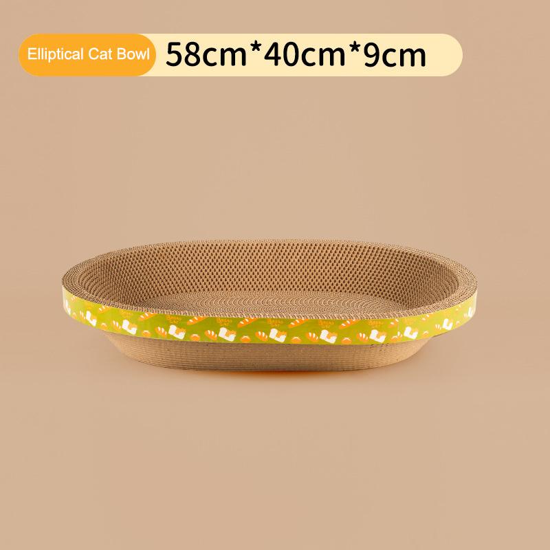 Круглая когтеточка для кошек, прочная чашеобразная подкладка для когтеточки для кошек, игрушки для кошек, гофрированная бумага, когтеточка для кошек высокой плотности, товары для животных