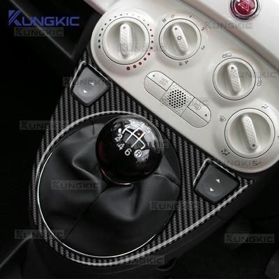 Для Abarth 595/695/Fiat 500C 2012-2015 Для Fiat 500 2008-2015 Мягкая наклейка из углеродного волокна LHD RHD Ручная Автоматическая AT/MT Переключатель передач автомобиля
