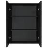 Vidaxl Szafka Łazienkowa Z Lustrem 60X15X75 Cm, Mdf, Czerń Z Połyskiem