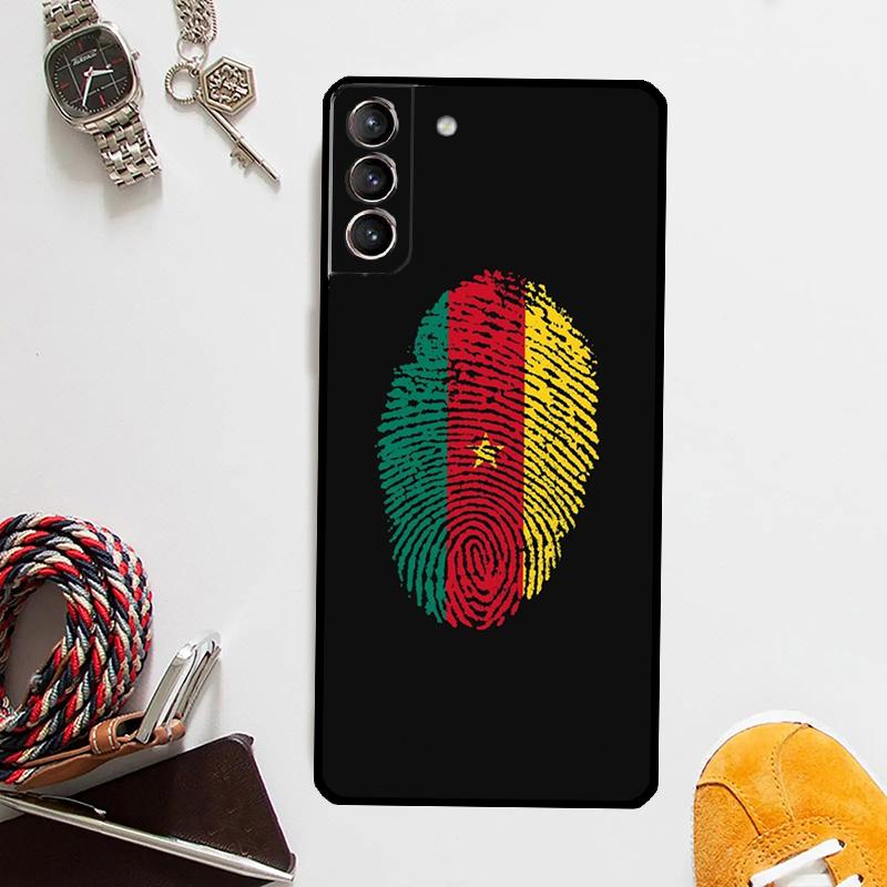 Republic of Cameroon Flag Case For Samsung Galaxy S24 Ultra S20 S21 S22 S23 Plus S9 S10 S24 FE S25 Ultra Cover Coque