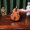 Скрипка Форма PU Кожа Маленькие Рюкзаки Женщины Креативный Скрипка Женская Сумка Через Плечо Швейные Нитки Дамы Сумка На Плечо