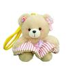 Cute Bear Plush Keychain Toy With Pp Cotton Filling For Kids Backpack Accessories