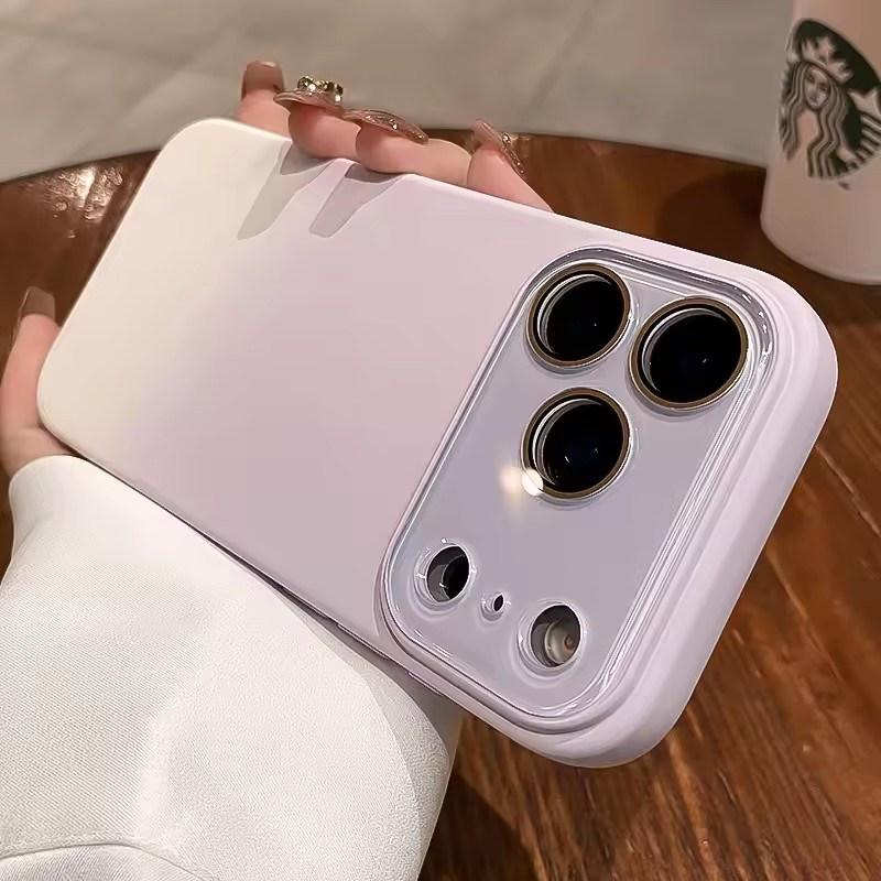 Большой чехол с градиентом конфетного цвета для iPhone 17 16 15 14 Pro Max 13 12 Air Plus Жидкий силикон Ударопрочная задняя крышка