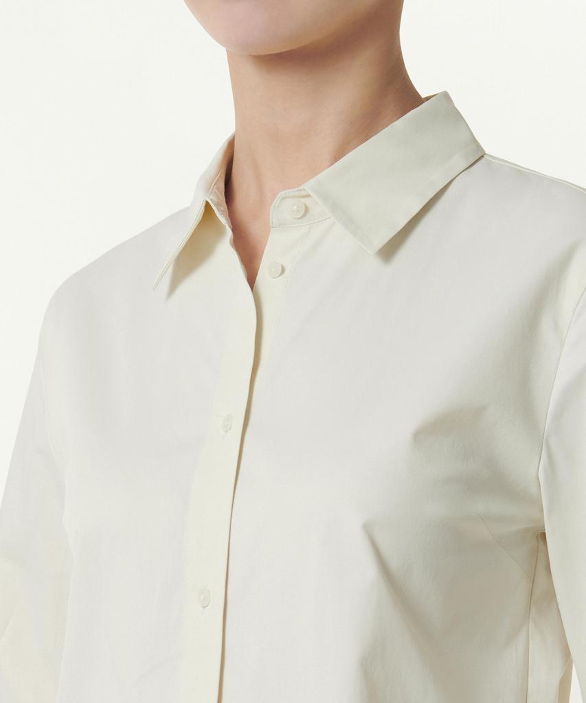 MUSINSA STANDARD WOMAN Women'S Slim Fit Crop Shirt [Ecru]