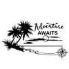Motorhome Camper Rv Body Decal Sticker Adventure Sea Shore Coconut Tree Sunset