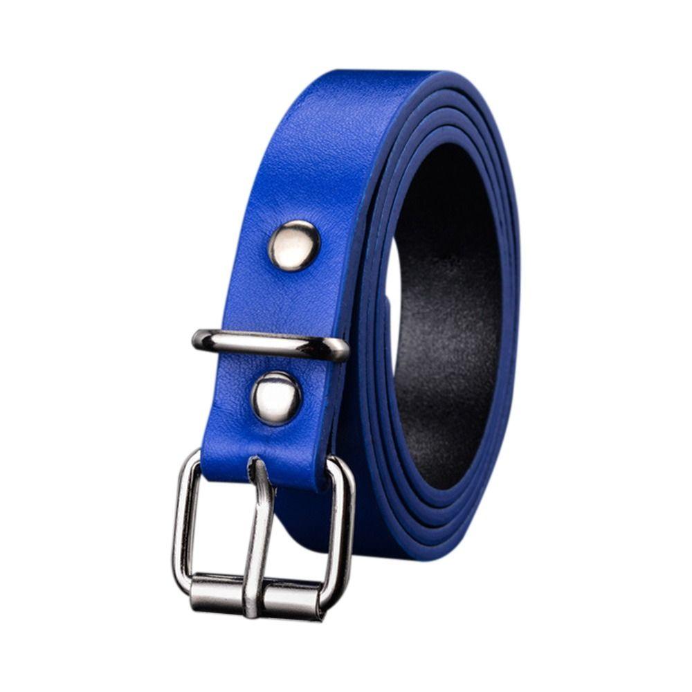 Design Retro Casual Thin Waist Strap Trouser Dress Belts Pin Buckle Waistband Children Leather Belt