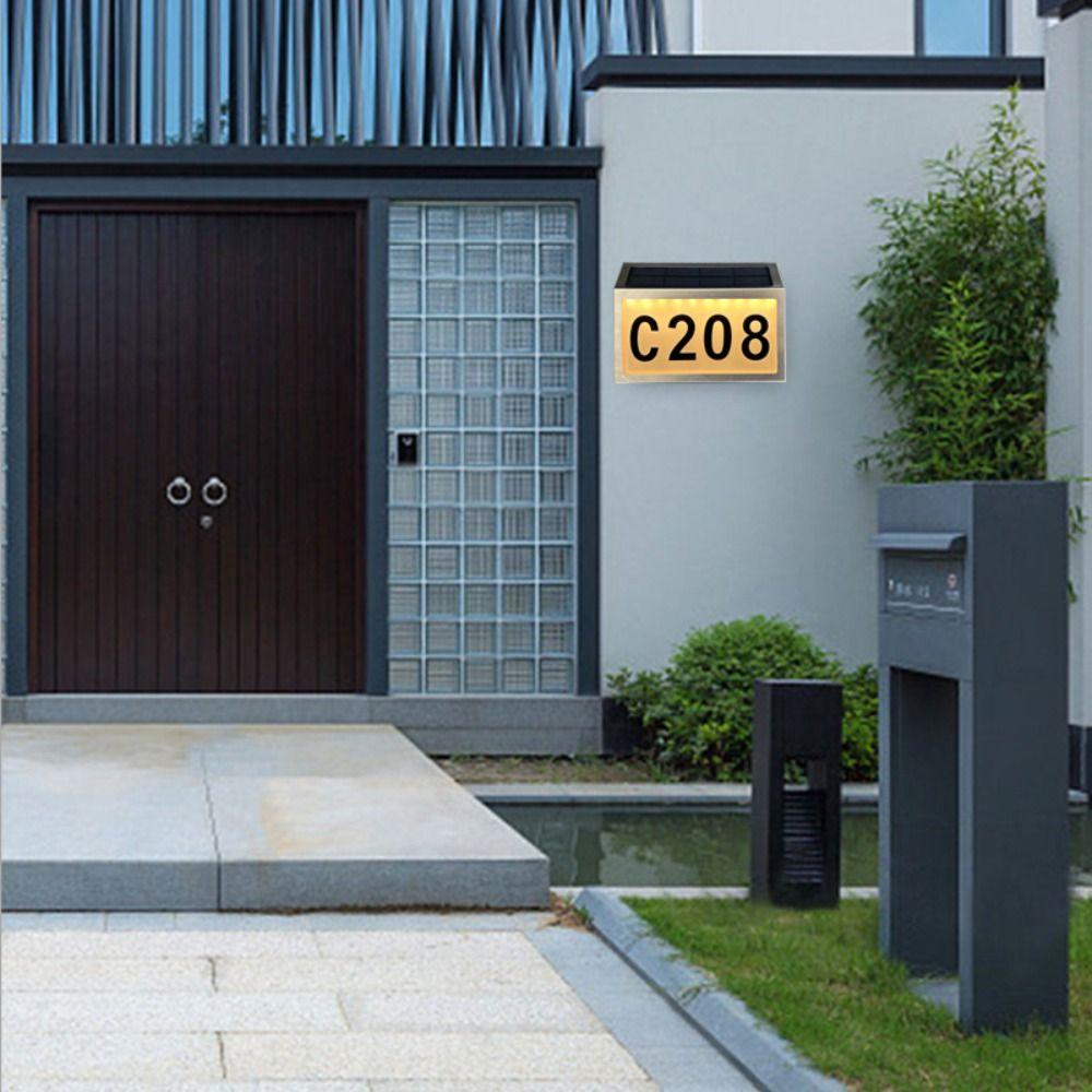 Durable Solar LED House Number Waterproof LED Exterior Fence Lamps Villa Hotel