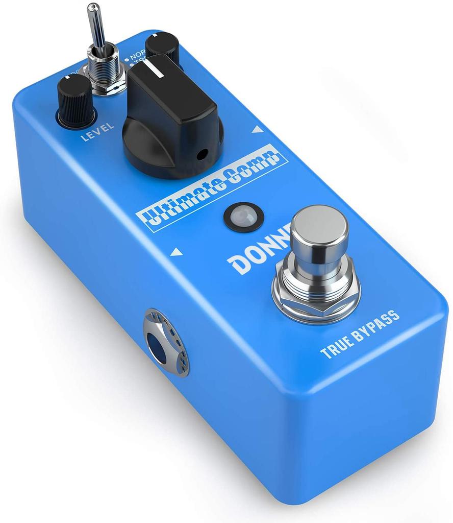 Donner Compressor Effect Pedal for Reduces Excessive Input Signals and Preserves Original Tone Guitar, (Blue)