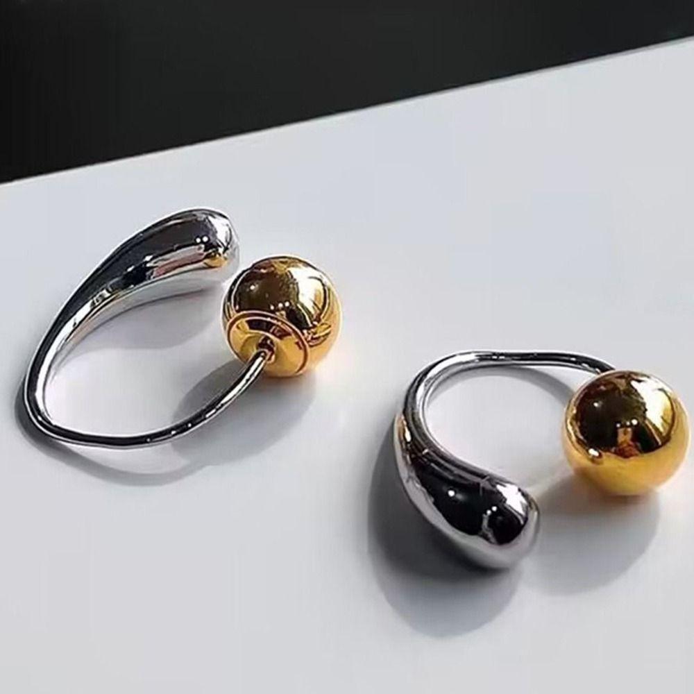 Ретро Медные Индивидуальные Круглые Серьги-Шарики Металлические Серьги Капля Воды Корейский Стиль Аксессуары