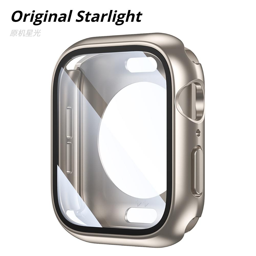 Защитный чехол-бампер для Apple Watch 46мм 42мм 45мм 40мм 41мм 44мм Ultra 49мм Жесткий передний и задний чехол-бампер Аксессуары для iWatch Series 11 10 9 8 7 SE 6