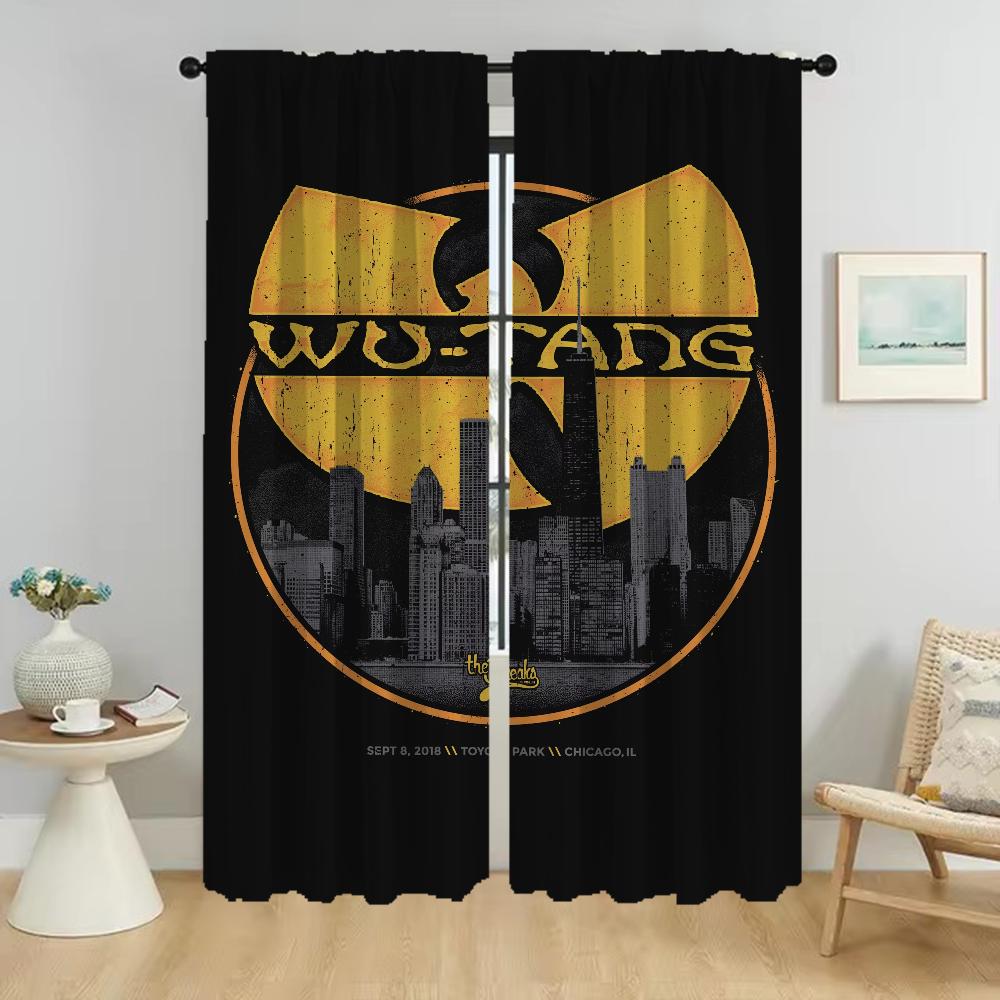 Тюль Wu T-tang Clans для спальни, украшение на Хэллоуин, затемняющие шторы для комнаты, 2-панельные шторы, разделительные шторы для детской комнаты