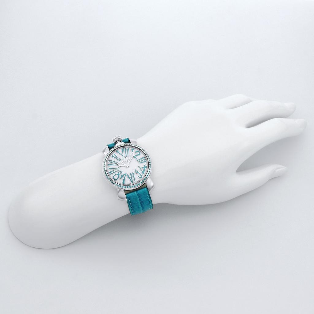 Распродажа Оригинальные Часы Без Коробки MANUALE 35MMSTONES Белый Циферблат Кварцевые Повседневные Водонепроницаемые Белые [Gaga Milano] 6025.03 Женские [Товар]