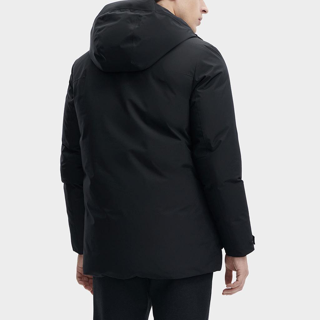 Fila Однотонная повседневная куртка средней длины на пуху мужская верхняя одежда Черная F11M342909F-BK