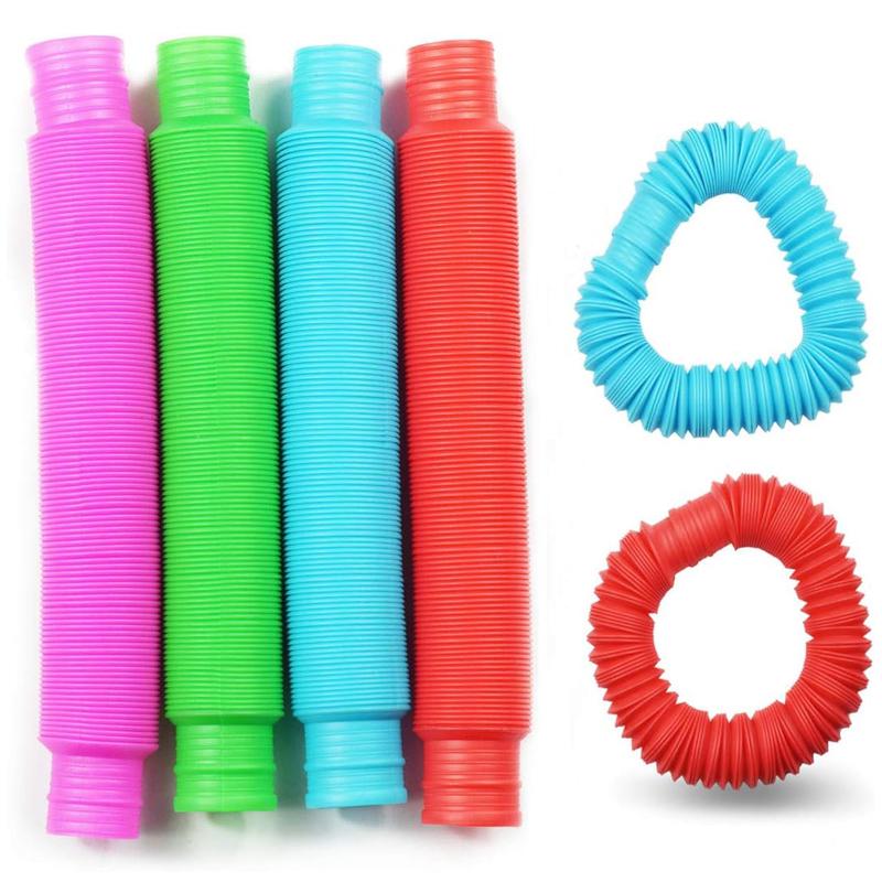 Новинка Pop Tubes Детские Растягивающиеся Трубки Тактильные Игрушки для Занятия Руками Наборы для Снятия Стресса Подарки от Стресса Антистресс Игрушка Тревожность